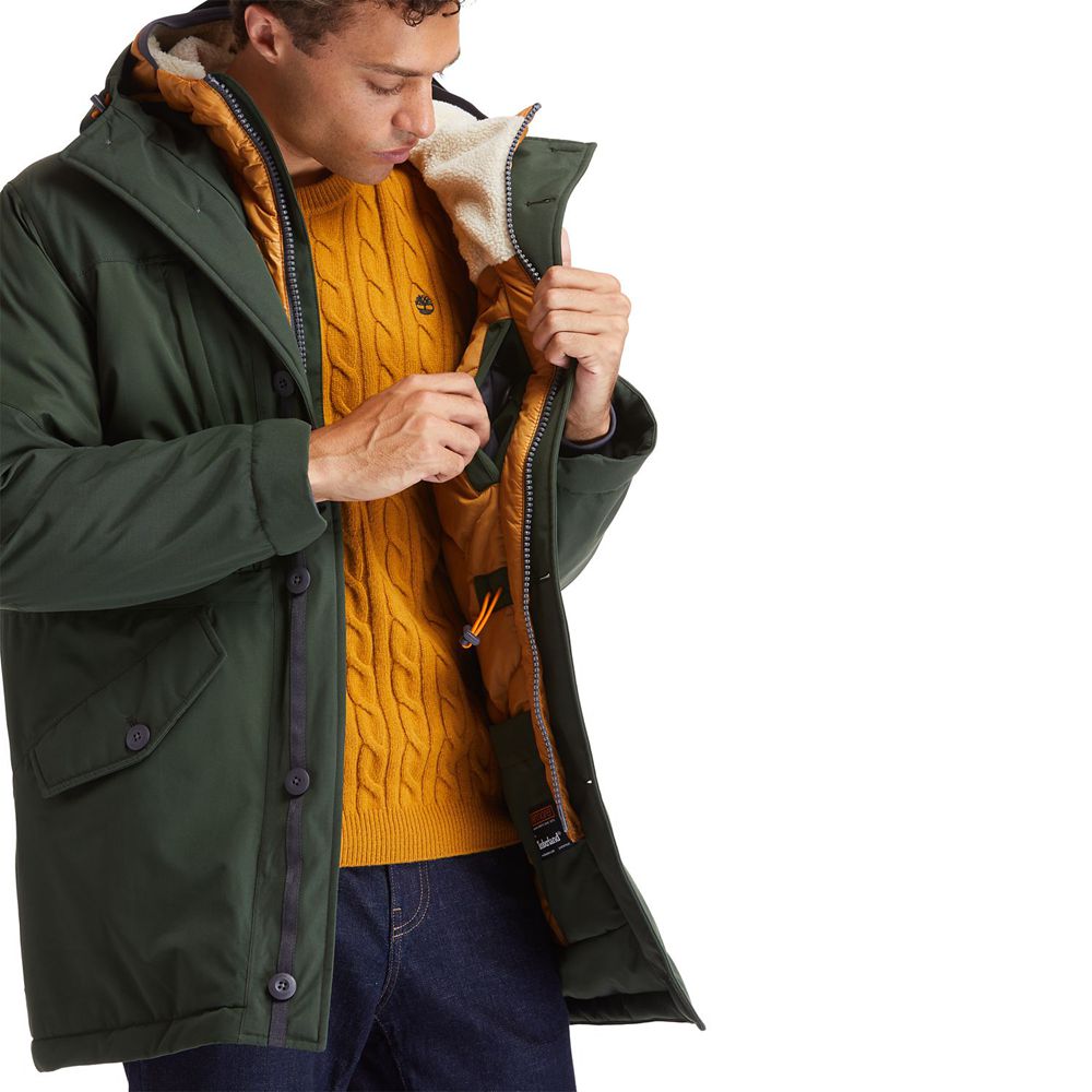 Geaca Timberland Barbati Verzi Inchis - Outdoor Heritage Ecoriginal Parka With Dryvent™ Technology -